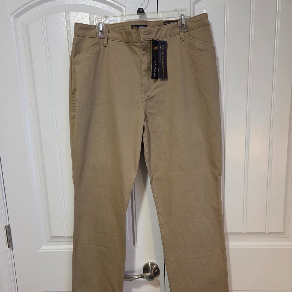 NEW, Lee twill cotton pants, size 16 Tall - Picture 2 of 4